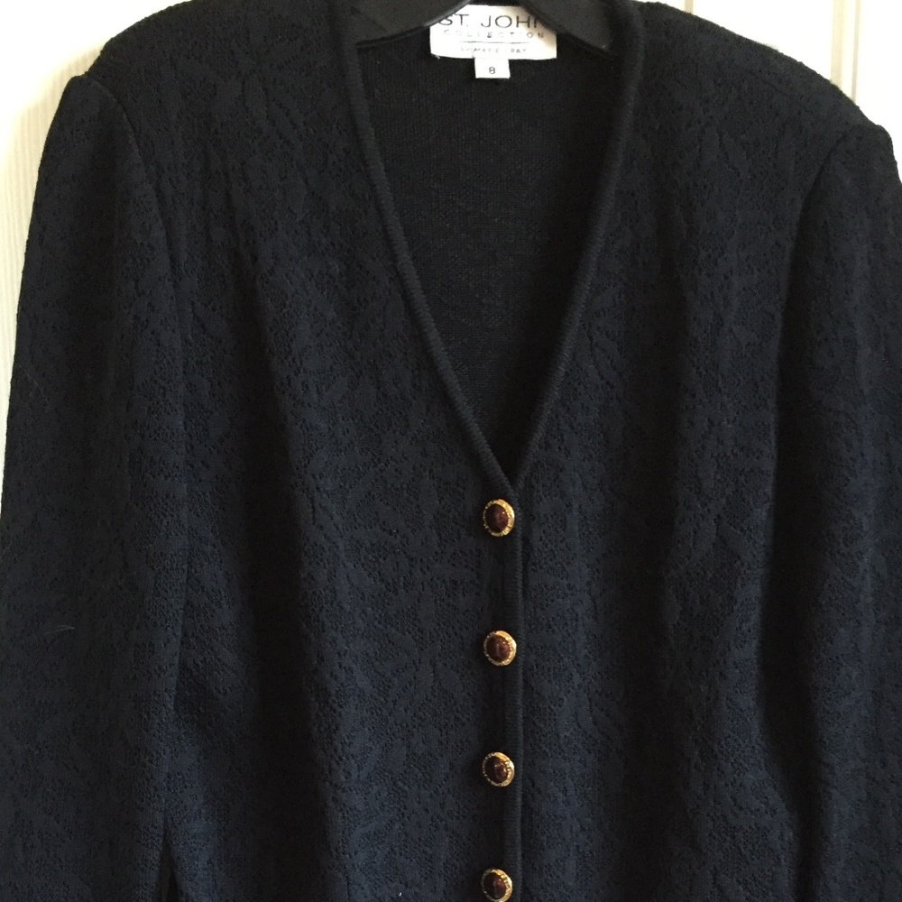Classic Black St John Cardigan